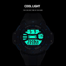 Load image into Gallery viewer, Mens Digital Wristwatches Waterproof SMAEL Sport Watches Alarm Shock Clock LED Watch Men Digital 1519 Military Watches Army Men