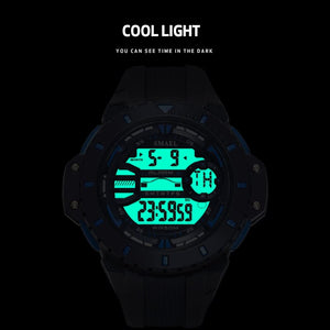 Mens Digital Wristwatches Waterproof SMAEL Sport Watches Alarm Shock Clock LED Watch Men Digital 1519 Military Watches Army Men