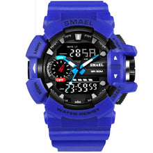 Load image into Gallery viewer, Waterproof Sport Watch Men Analog Digital Watch Black 50M Waterproof DIve Swiming Watch S Shock Wristwatch 1436 LED Watch Men