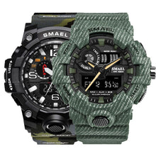 Load image into Gallery viewer, SMAEL men&#39;s Sports watch Set Camo waterproof bestgift digital watches for male 1545B 8001 double LED auto outdoor watches MenSet