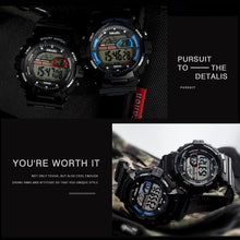 Load image into Gallery viewer, Waterproof Sport Watches LED SMAEL Relojes Hombre Men Watch Big Military Watches Army 1527 Silicone Digital Wrsit Watch for Men