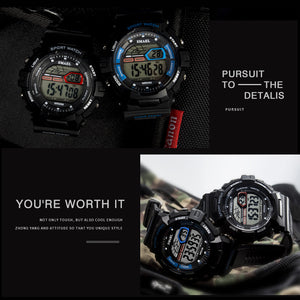 Waterproof Sport Watches LED SMAEL Relojes Hombre Men Watch Big Military Watches Army 1527 Silicone Digital Wrsit Watch for Men