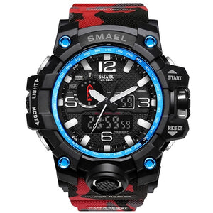 Orange Camouflage Military Watches SMAEL Brand Watch Digital LED Wristwatch Sport 1545B Mens Watch LuxuryClock Men Military Army