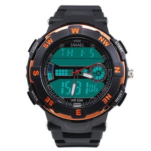 Fantastic Outdoor Dual Display 50m Waterproof Teenage Man Gift Popular Clock Multifunction Outdoor LED Watch 1361