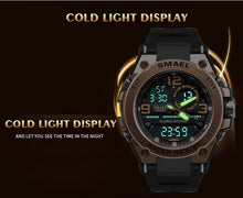 Load image into Gallery viewer, SMAEL Luxuly Men&#39;s Wrist Watch Gold Digital Watch Man Waterproof 50m LED Clock Man 1603 Digital Watch Man Sport Watch Shock