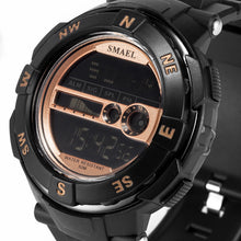 Load image into Gallery viewer, Digital Men Watch SMAEL Sport Watches LED Male Clocks Waterproof Men&#39;s Relojes 1361B Black Wristwatches Casual Electronics Watch