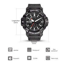 Load image into Gallery viewer, Men&#39;s Fashionable Multi-Functional Electronic Watch Outdoor Sports Dual-Display Waterproof Digital Watch Luminous Watch 1809