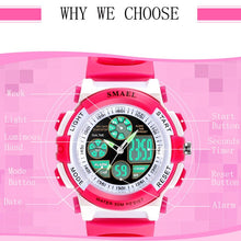 Load image into Gallery viewer, Children Watches for Girls Digital SMAEL LCD Digital Watches Children 50M Waterproof Wristwatches 0704 LED Student Watches Girls