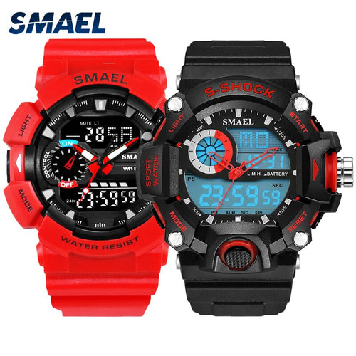 Mens watches Set SMAEL waterproof digital sport Watch for male colorful automatic CLOCK1436 1385 relogio masculino Army stylemen