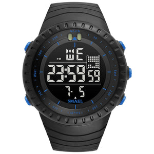 New Hot SMAEL Brand Sport Watch Men Fashion Casual  Electronics Wristwatches Multifunction Clock 50 Meters Waterproof Hours 1237