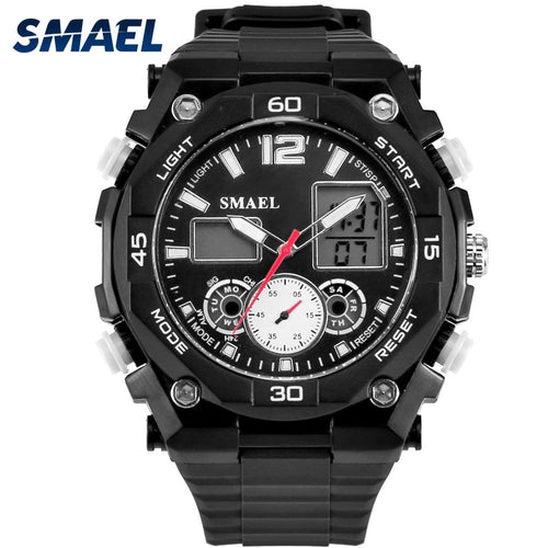 New Dual Time Sport Watches for Young Men Waterproof S Shock Analog Digital-watch LED Men Watches Best Gifts for Children WS1363