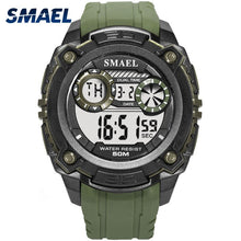 Load image into Gallery viewer, Men Watches 50m Waterproof SMAEL Top Brand LED Sport Watches S Shock Army Watches Men Military 1390 LED Digital Wristwatches Men