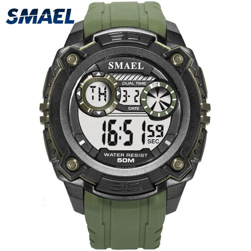 Men Watches 50m Waterproof SMAEL Top Brand LED Sport Watches S Shock Army Watches Men Military 1390 LED Digital Wristwatches Men