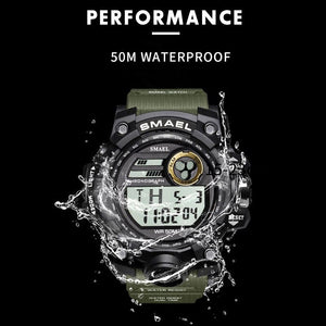 Men Watches Sport Military SMAEL S Shock Relojes Hombre Casual LED Clock Digital Wristwatches Waterproof 1545D Sport Watch Alarm