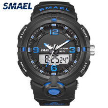 Load image into Gallery viewer, SMAEL 2019 Luxury Brand Watch Men Military Watches Sport Quartz Wristwatches Male Big Watch Led 8017 Men Watches Water Resistant