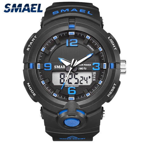 SMAEL 2019 Luxury Brand Watch Men Military Watches Sport Quartz Wristwatches Male Big Watch Led 8017 Men Watches Water Resistant