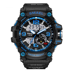 Smael Watch Sport Men's Wristwatch LED Digital Clock Waterproof Dual Time Wristwatch Military Watch 1617 Mens Watches Military