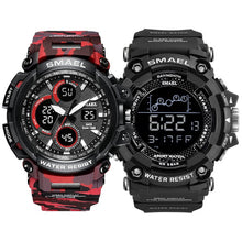 Load image into Gallery viewer, SMAEL Army men&#39;s Set Military Watch Sport 50m waterproof LED digital watches men 1708B 1802 sport suit for men relógio masculino