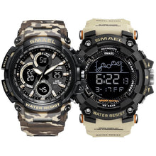 Load image into Gallery viewer, SMAEL Army men&#39;s Set Military Watch Sport 50m waterproof LED digital watches men 1708B 1802 sport suit for men relógio masculino