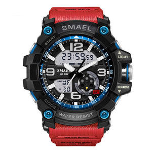 Smael Watch Sport Men's Wristwatch LED Digital Clock Waterproof Dual Time Wristwatch Military Watch 1617 Mens Watches Military