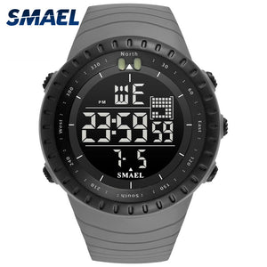 New Hot SMAEL Brand Sport Watch Men Fashion Casual  Electronics Wristwatches Multifunction Clock 50 Meters Waterproof Hours 1237