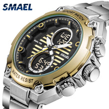 Load image into Gallery viewer, SMAEL Watch Men Digital Alloy Watch Gold Big Dial Sport Luxury Brand Clock Men 30M Waterproof1372 Men Electronic Watch Mechanism