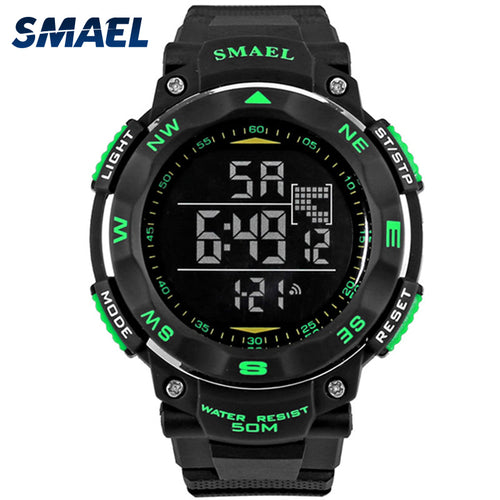 Fashion Men Watches SMAEL Brand Digital LED Watch Military Male Clock Wristwatch 50m Waterproof Dive Outdoor Sport Watch WS1235