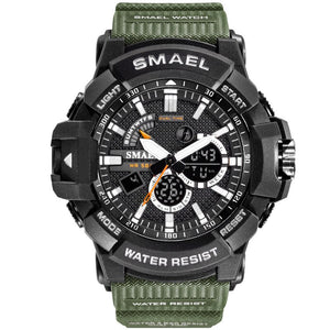 2020 NewMen's Watches Multi-Functional Electronic Watch Outdoor Sports Dual-Display Waterproof Digital Watch 1809 Watch Military