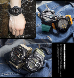 Military Watches Sport Watches for Men SMAEL Male Watch S Shock Resistant Men Watches Waterproof 1436B LED Digital Wrsitwatches