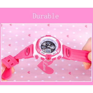 Children Watches for Girls Digital SMAEL LCD Digital Watches Children 50M Waterproof Wristwatches 0704 LED Student Watches Girls