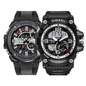 SMAEL Silver soprt men watch Set fashion digital multifunction LDE s warerproof male watches 1617 1625 relógio masculino