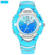 Load image into Gallery viewer, Girls Outdoor SMAEL LCD Digital Watches Shock Resistant Sport for Watches Alarm Clock 0616C Children 50M Waterproof Wristwatches