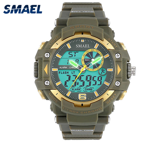 SMAEL Sports Watches Men S Shock LED Digital Military Watches G Style 50m Waterproof Wristwatch 1379 montre homme Military Watch