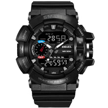 Load image into Gallery viewer, SMAEL Sport Watches Men Black Gold 50m Waterproof Dive Digital Watch Military Quartz Wristwatch 1436 relogio masculino LED Watch