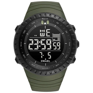 New Hot SMAEL Brand Sport Watch Men Fashion Casual  Electronics Wristwatches Multifunction Clock 50 Meters Waterproof Hours 1237