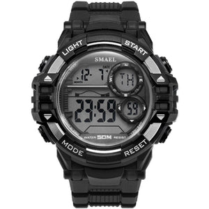 Digital Wrsitwatches Sports Outdoor SMAEL New Watches Black Men Watch Automatic Fashion Clock 1515 Waterproof Sport Watches LED