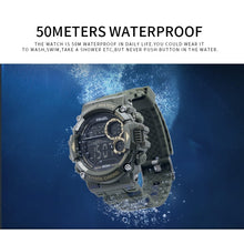 Load image into Gallery viewer, SMAEL Watch Men Waterproof LED Sports S Shock Resist Relogio Masculino Sport Watch Black Gold 1707 Men Digital Watches Bracelet