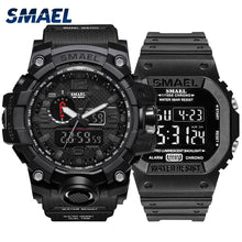 Load image into Gallery viewer, Fashion Camo Military men&#39;s watches Set  SMAEL double Army waterproof Male wristWatch 1545 1801 gift digital kol saati watch men