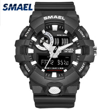 Load image into Gallery viewer, 2017 New Sport Watch Smael Brand Wristwatches Fashion Casual Dual Time LED Clock Quartz 50Meters Waterproof Black Hot Clock 1642