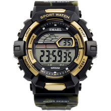 Load image into Gallery viewer, Waterproof Sport Watches LED SMAEL Relojes Hombre Men Watch Big Military Watches Army 1527 Silicone Digital Wrsit Watch for Men