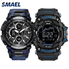 Load image into Gallery viewer, SMAEL Army men&#39;s Set Military Watch Sport 50m waterproof LED digital watches men 1708B 1802 sport suit for men relógio masculino