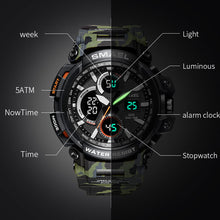 Load image into Gallery viewer, New Military Watch Sport Waterproof Digital Watch LED Male Clock Men Watch Funcional with Date 1708B Outdoor Sport Watches Men