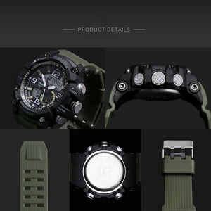 Smael Watch Sport Men's Wristwatch LED Digital Clock Waterproof Dual Time Wristwatch Military Watch 1617 Mens Watches Military