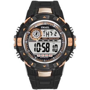 Military Watches Army LED SMAEL Relojes Hombre Men Watch Big Waterproof Sport Watches 1506B Silicone Digital Wrsit Watch for Men