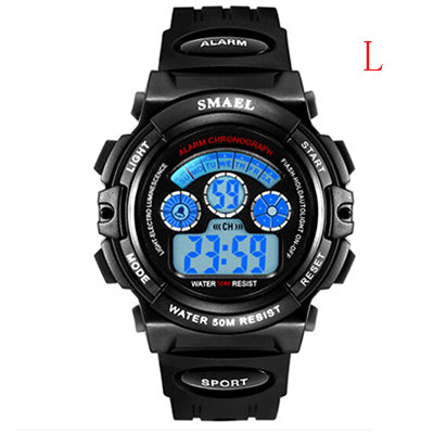 SMAEL Kids Watches Boys Quartz Wristwatches Student Sport Watches 50M Waterproof Alarm Clock 0508 Children Watches LED Digital