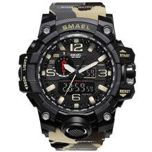 Load image into Gallery viewer, Orange Camouflage Military Watches SMAEL Brand Watch Digital LED Wristwatch Sport 1545B Mens Watch LuxuryClock Men Military Army