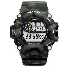 Load image into Gallery viewer, Men Watch 50m Waterproof SMAEL Top S Shock Watch Men LED Sport Watches Camouflage Watch Band 1385C Digital Wristwatches Military