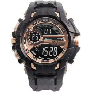 Digital Watch Men Sport Watches Waterproof SMAEL Relogio Montre Shock Black Gold Big Clock Men Automatic 1610 Men Wtach Military