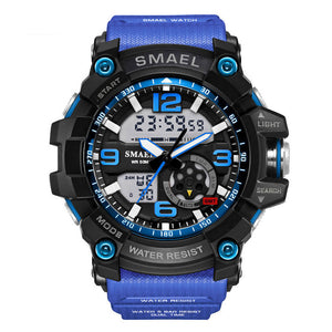 Smael Watch Sport Men's Wristwatch LED Digital Clock Waterproof Dual Time Wristwatch Military Watch 1617 Mens Watches Military