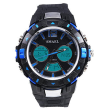 Load image into Gallery viewer, Mode Herrenuhr Sport LED Dual Display Quartz Wirstwatch Manner Armbanduhren Wasserdicht Relogio Masculino S-SHOCK SMAEL 1506